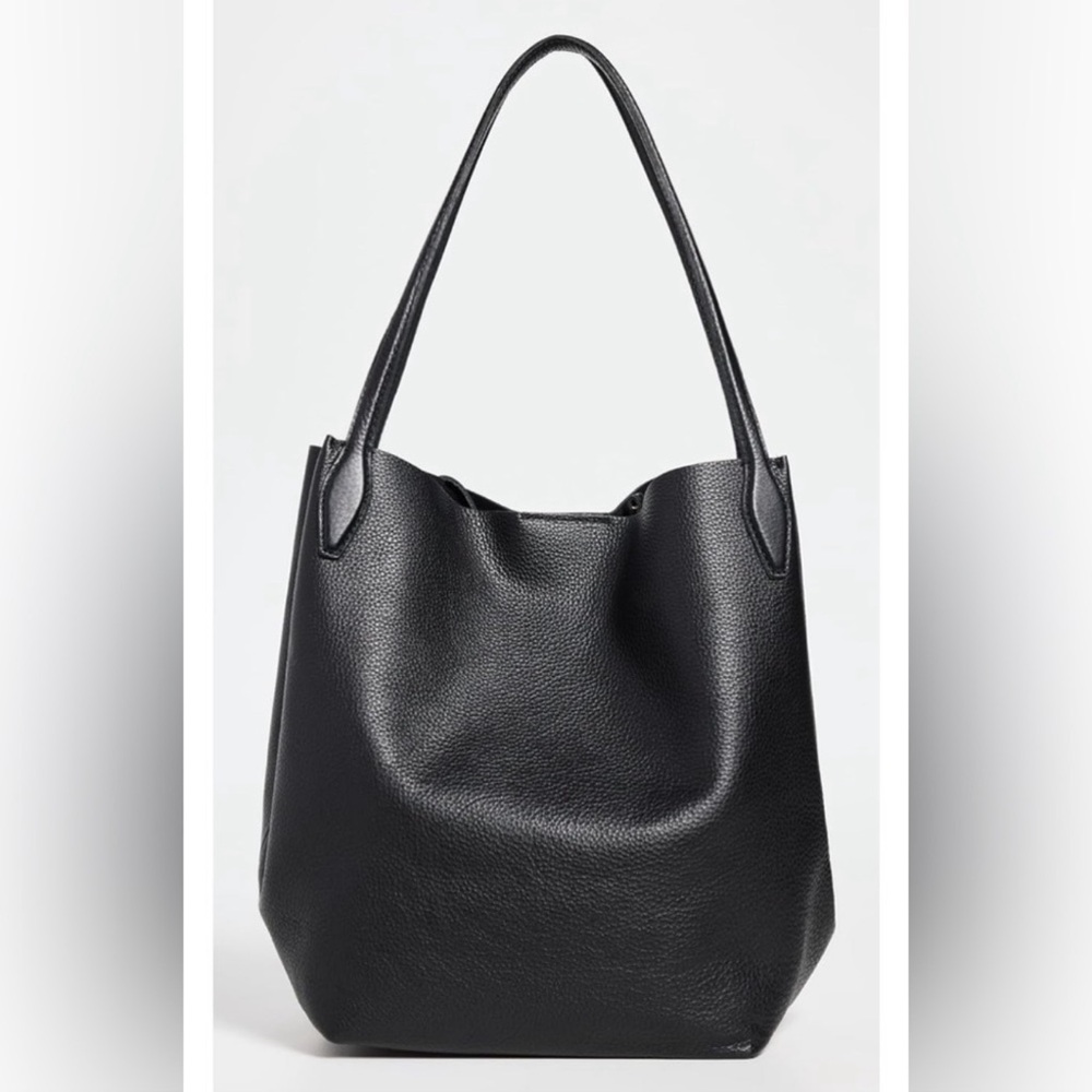 Madewell Black Leather Shopper Tote NEW